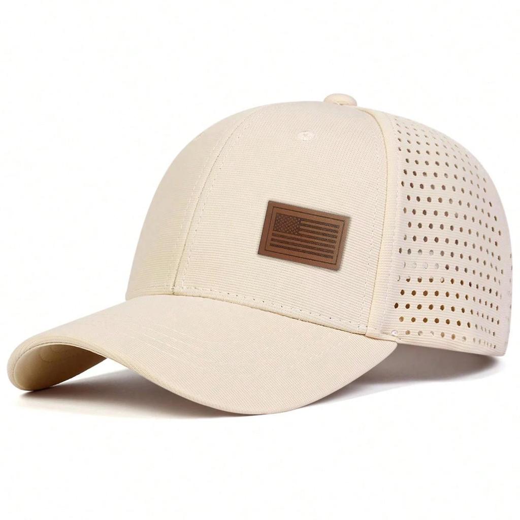 Unisex American Flag Label Baseball Net Caps Spring Summer Outdoor Sunscreen Hat Adjustable Casual Trucker Hats