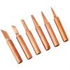 6pc Lead-Soldering Solder Iron Tips 900M-T For 936 937 938 969 8586 852D P#