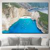 Zakynthos Island Greece Landscape Canvas Painting Navagio Beach Seascape Ocean Posters and Prints Wall Art Wall Decor Cuadros
