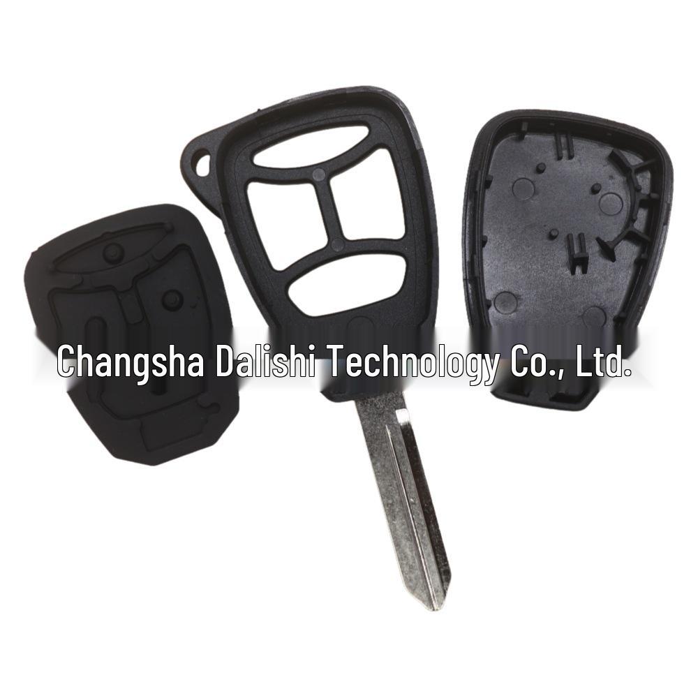 Compatible Key Shell for Chrysler 300, Dodge Durango, Jeep Commander - No Logo