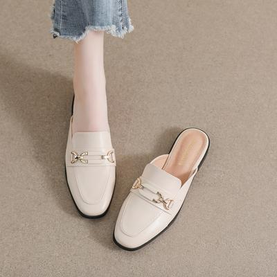 Customized 340-11 Bag Head Slippers Women Wear Lazy Spring and Summer One-pedal Muller Shoes Flat Half Slippers