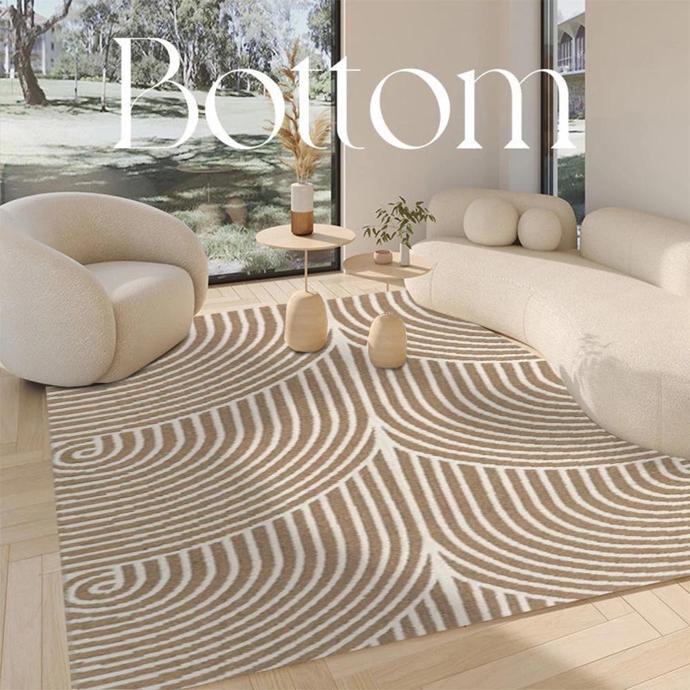 

European Modern Arc-shaped Line Design Carpet Living Room Decor Lounge Sofa Rug Coffee Table Floor Mat Bedroom Balcony Soft Mat 50X80CM