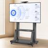 Mobile TV Floor Stand with Adjustable Mount and Shelf