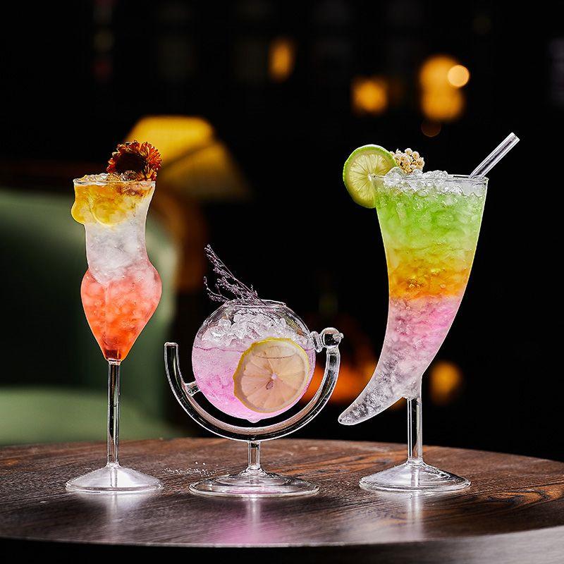 Creatieve Glazen Cocktailbeker Bar Mengbeker Set Martini Champagne Wijnbeker Vogel Lichaam Beer Wereldbol Drankbeker Feest
