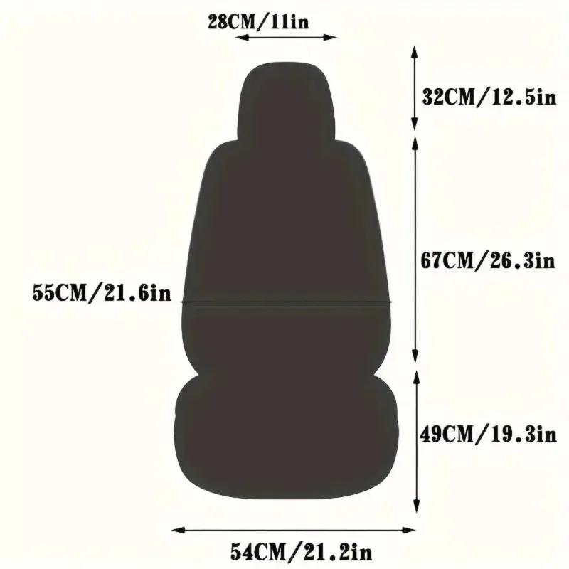 Minimalist Fixed Lumbar Support Car Seat Cover – Single Front Seat, Premium Wear-Resistant PU Leather, Universal Fit