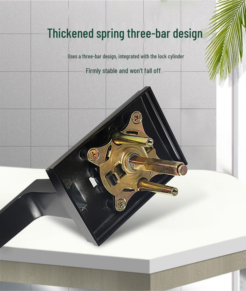 Black Zinc Alloy Anti-theft Door Lock Set for Wooden Entrance Doors