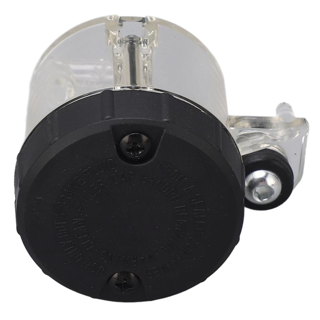 Motorcycle Front Brake Pump Cup, Clutch Cylinder Fluid Reservoir Tank with Curved Bracket