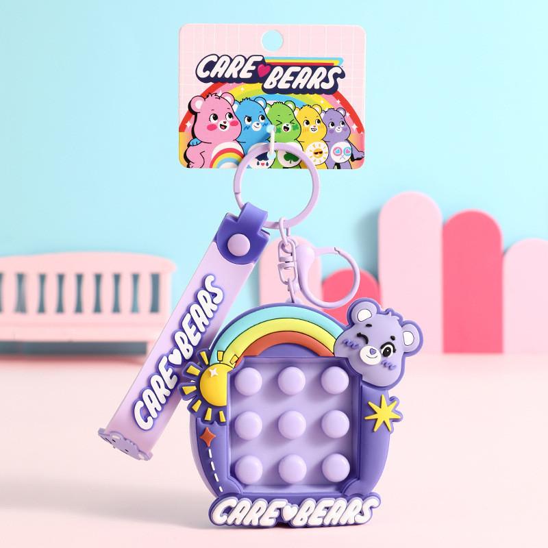 

Heart Bear Charming Squeeze Keychain Colorful Cartoon Silicone Stress Gift Relief фиолетовый