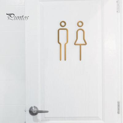 3D-Toilettenschild aus Acryl für Badezimmer, Toilette, für Männer und Frauen, Türschild für Geschäft, Restaurant, Büro, Hotel, Waschraum, Wandidentifikationsschild