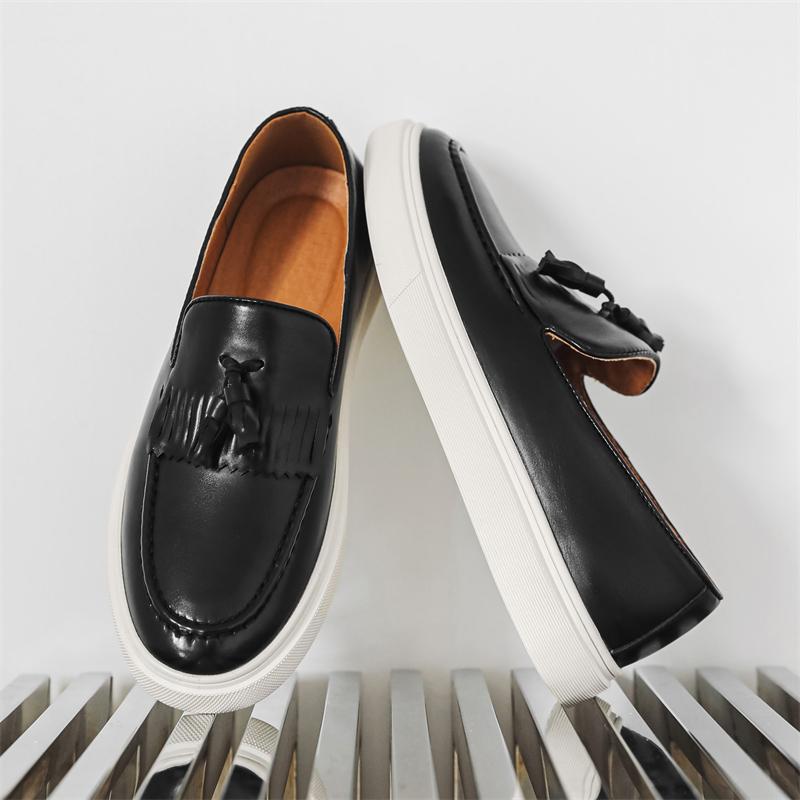 Fashion Handmade Leather Mens Casual Shoes Comfort Men Slip on Shoes Leisure Walk Male Loafers New Adult Driving Footwear Soft Moccasins