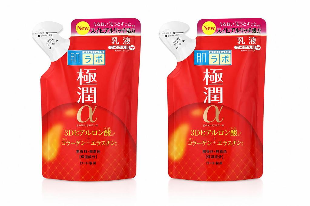 HADA LABO Gokujyun Alpha Moist Lift Emulsion emulsione lifting, 140 ml. - Ricarica, 140ml