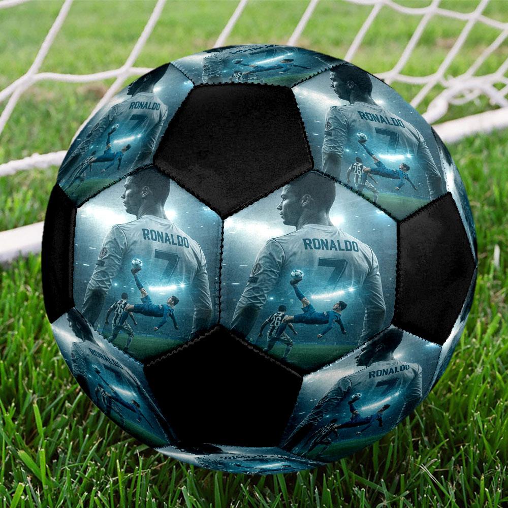 Balón de Fútbol para Entrenamiento al Aire Libre Resistente con Estampado, Talla 5