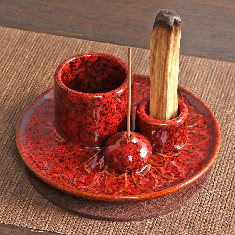 Morandi Color Palette Sage Ornament Sacred Wood Tray Home Decor Świecznik Świecznik