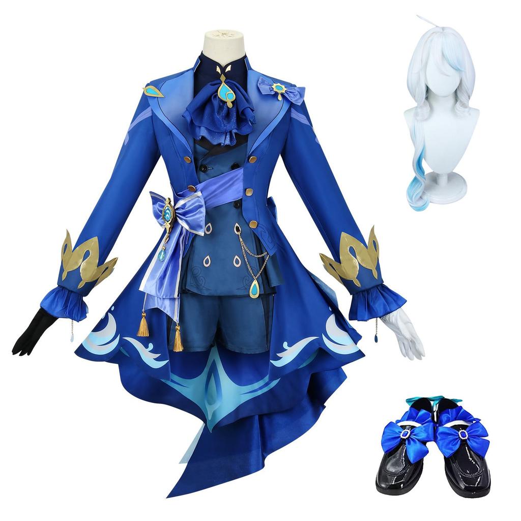 Genshin Impact Fontaine Hydro Archon Furina Cosplay Costume - Black Furina Anime Outfit