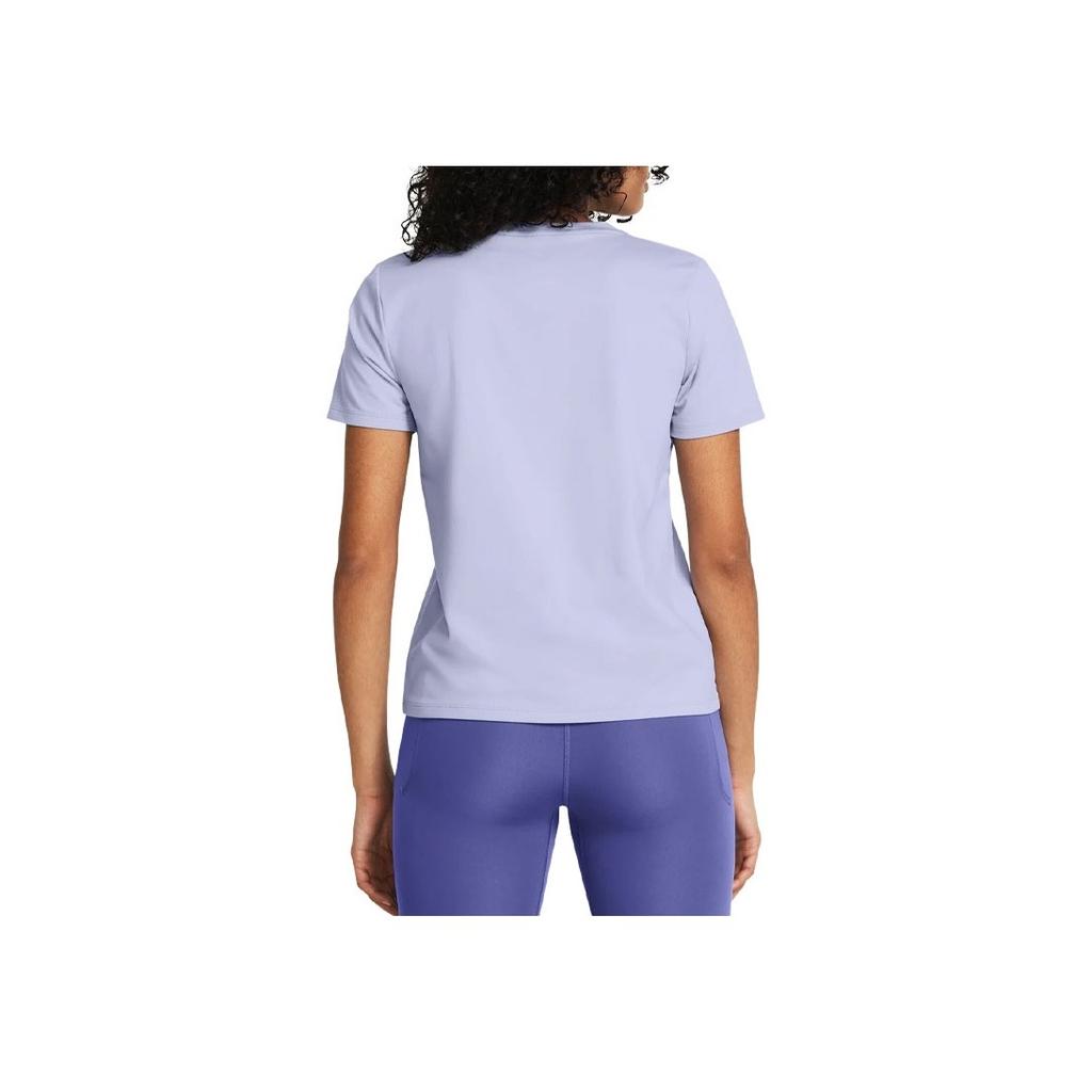 Under Armour Ua Meridian Solid Color Soft Breathable Comfortable Short Sleeve T-Shirt Women T-Shirts Light-Blue Purple 1379155-539