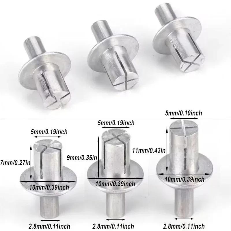 Aluminum Alloy Expansion Rivets Hammer Drive Expansion Rivet Knock Type Stainless Steel Rod Screws Nails Fasteners Hardware Tool
