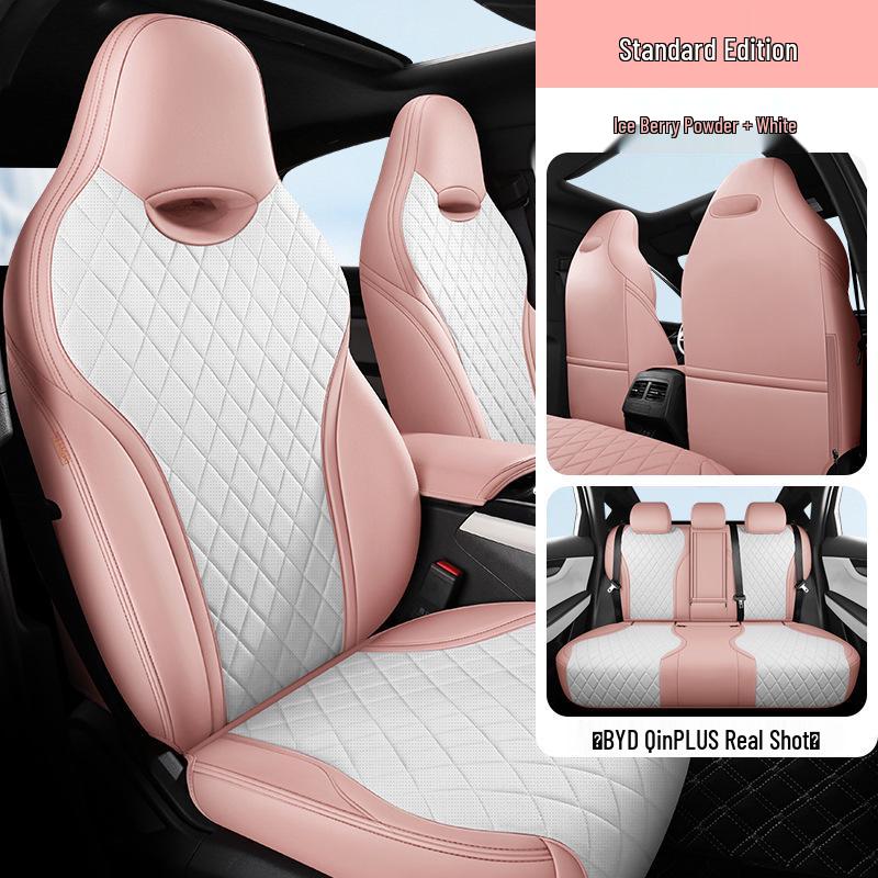 BYD Qin PLUS Sedan Leather Seat Cover: 5-Seat, All-Season, Full Coverage