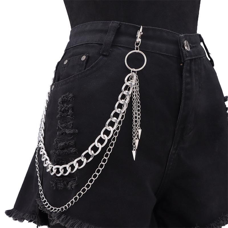 

40/50CM Long Metal Keychain Wallet Belt Chain Rock Punk Trousers Hipster Pant Jean HipHop Jewelry Men s Key Ring Chain