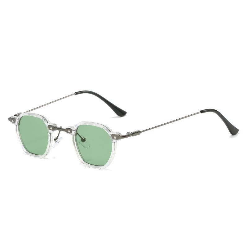

KLASSNUM Men Classic Punk Sunglasses Woman Vintage Small Frame Male Square Sun Glasses Female Retro Leopard Alloy Frame Shades Other