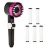 Massage Spa Pressurized Shower for Bathroom Accessories Three Level Adjustment Showerhead High Pressure Knobs Filter Shower Sets