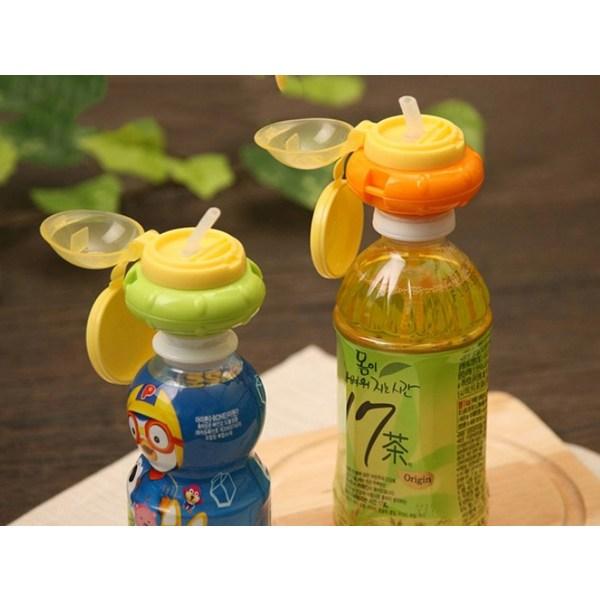 Flexa Kids One plastic bottle straw regular type, orange, 2 pcs.