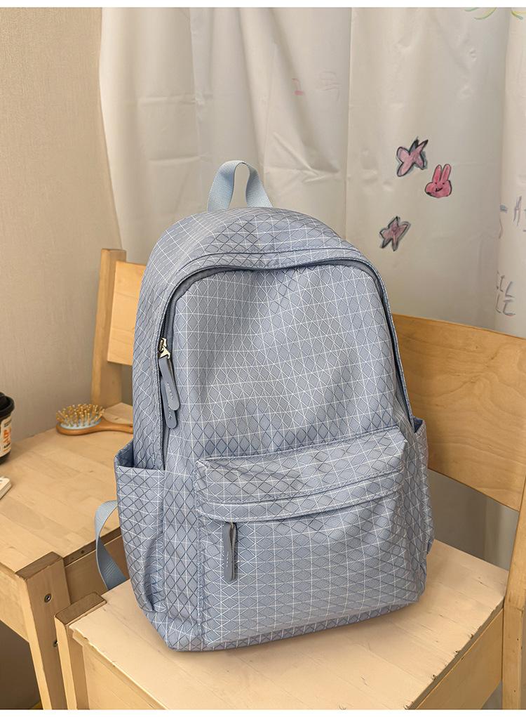 Schoolbag high value fashion plaid backpack couple style commuter leisure large capacity schoolbag lightweight trend versatile backpack