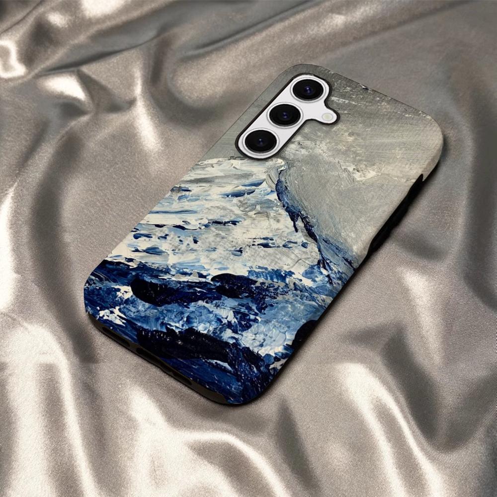

White Mountain Phone Case For Samsung S25 S24 S23 S22 S21 Plus Ultra A56 A36 A26 A16 Glossy HD Hard PC Cover SamsungS24