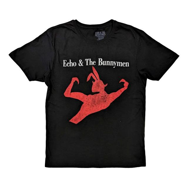 Camiseta Red Bunny Devil Com Logotipo Da Banda Echo Bunnymen S