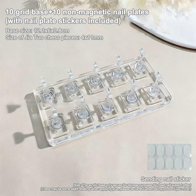 1 Set Nicht-Magnetischer Nageldisplay Acryl Nageldisplayständer Spitzenhalter Nagelübungsständer Fingernagel DIY Maniküre Ständer Werkzeuge