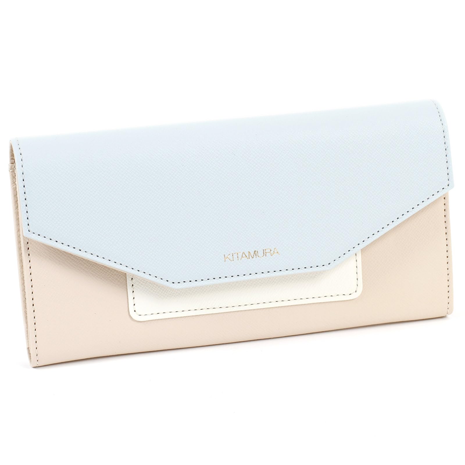 

long wallet PH0784 Blue 50211 [Kitamura] 3-color Beige/Ice