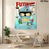 Future City Manga Pattern Home Decor Tapestry, Wall Hanging, Decorative RV Wall Cloth.XGT0914521