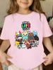 Maglietta Grafica Bambini Toca Life World Stampa Cartone Animato Carina Maglietta Estiva Manica Corta Vestiti Ragazzi Ragazze Y2k Magliette a T