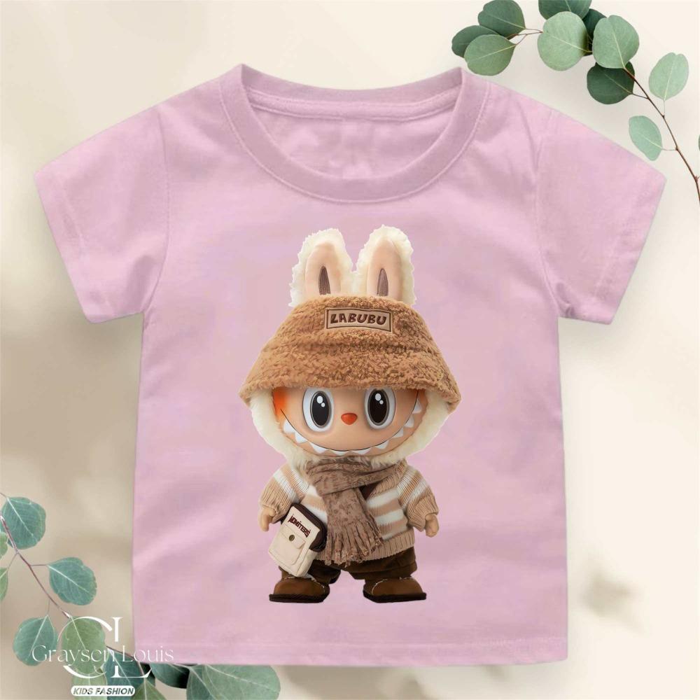 Unisex Children's T-shirt Girl/boy Short-sleeved Rag Doll Pattern Size 100-160cm