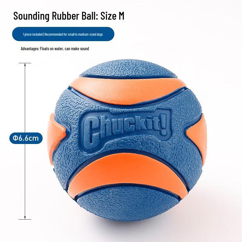 Petlimit Dog Bite-Resistant Squeaky Rubber Ball