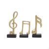3 Modern Musical Notes Statues Sculpture Symbol Crafts Resin Figurine Music Ornament