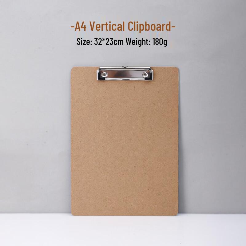 Shangqi A4 Vertical Wooden Clipboard - 5 Pack