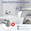 Durable Bathtub Faucet Spout Zinc Zinc Zinc Alloy Pull Type Faucet Diverter Faucet  Easy Installation