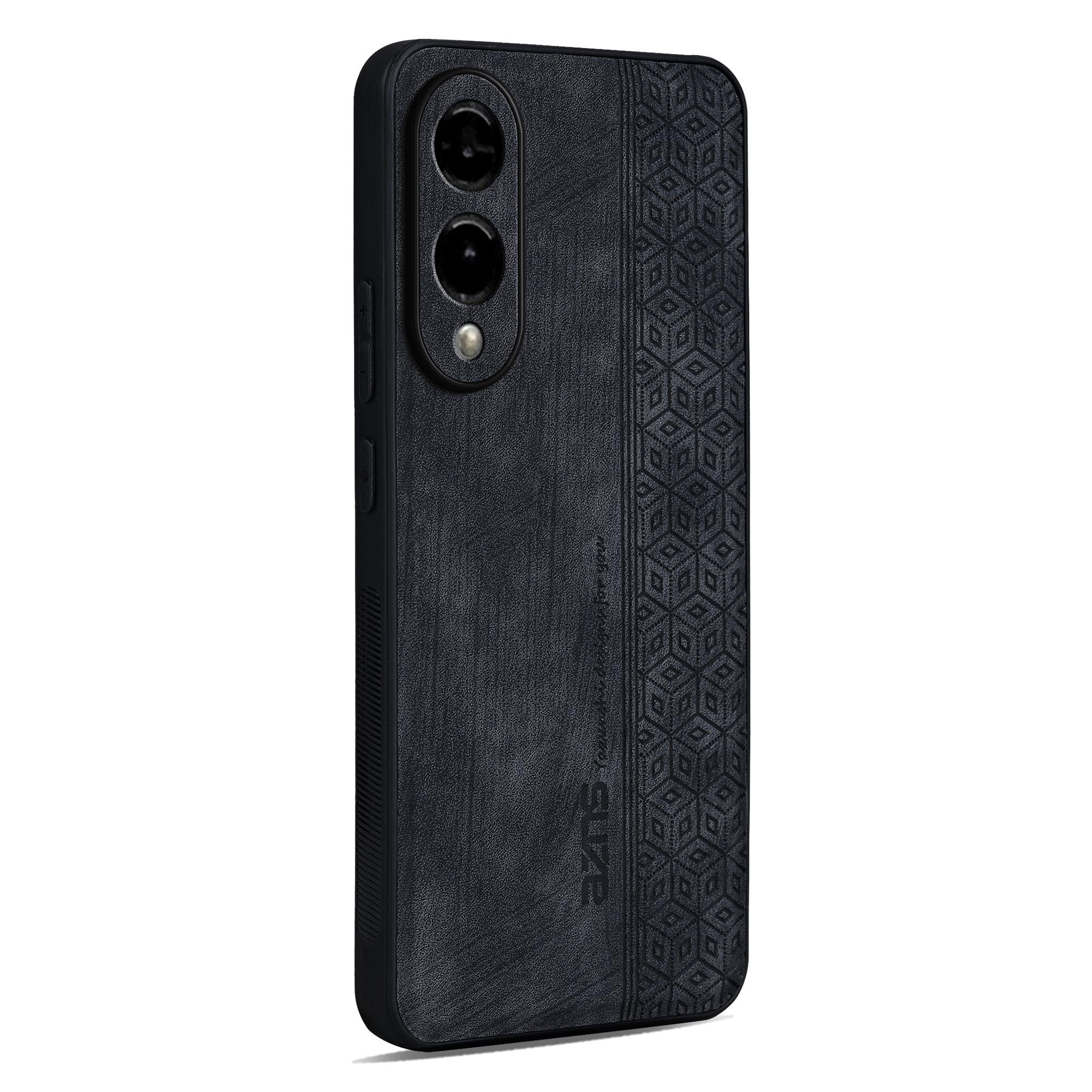 

AZNS For Samsung Galaxy S25 Edge Case Protective PU Leather Covered TPU Phone Shell Black