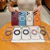 Magnetic Snap-On Phone Case With 360 Rotating Kickstand IPhone 18 Pro 17 Max Transparent Shockproof Acrylic Cover