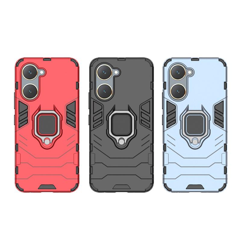 For Vivo Y03 4G Case Shockproof Armor Magnetic Kickstand Ring Phone Case for vivoY03 Y03 Y 03 03Y 4G 2024 V2332 6.56" Back Cover