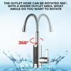 Electric Instant Heater Faucet Tap 360Rotation LED Digital Display Hot Water Kitchen Faucet Tankless Hot Cold Mixer Tap 3000W