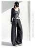 American Retro Leopard Print High-Waist Wide-Leg Pants - Spring 2026 Collection for Women