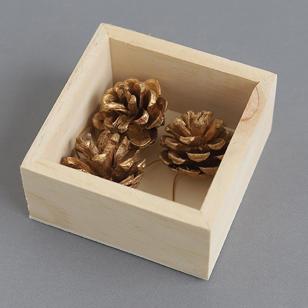 Scatola di immagazzinaggio primaria in legno, quadrata rustica, versatile, mini, articoli vari, scatole per gioielli, articoli per la casa