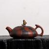 Lotus Year Fish Embossed High-Grade Handmade Clay Teapot: Guangxi Nixin Pottery Ceramic Tea Set for Home Brewing