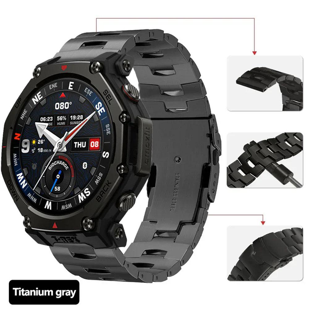 22mm Oracle Titanium Strap For Amazfit T-Rex3 Pro 48mm/Balance 2-1 High-end Watchband For Huawei Watch GT6-5-4-3/GT6-5 Pro 46mm