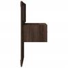 Wall Mounted Nightstand with LED Lighting Brown Oak Effect