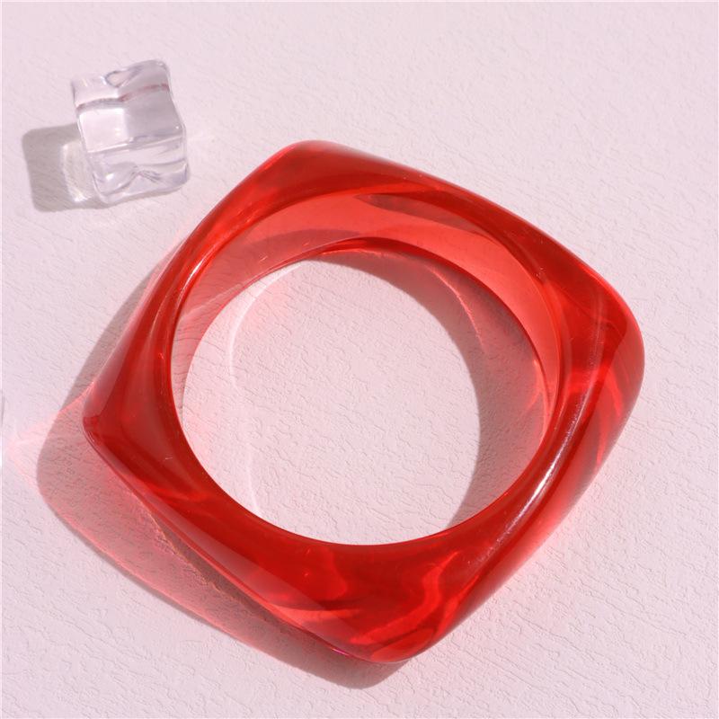 2026 Trend Acryl Übertrieben Unregelmäßig Geometrische Armreifen für Damen Harz Bunt Statement Armband Schmuck Geschenke