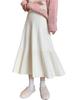 2025 New Women's High Waist Knitted A-line Pleated Midi Skirt for Autumn/Winter