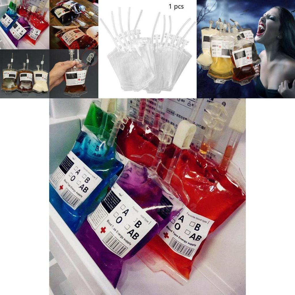 Reusable Blood Bags For Halloween Party Decor And Haunted House Drink Containers