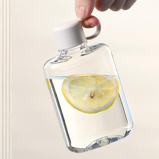 Water Cup 360/500ml Flat Water Bottle BPA Free Portable Pocket Size Water